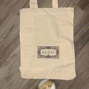 Gucci Cream Cloth Tote Bag